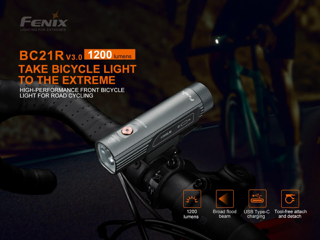 Fenix BC21R V3.0 LED Bike Light - Discontinued (SC)