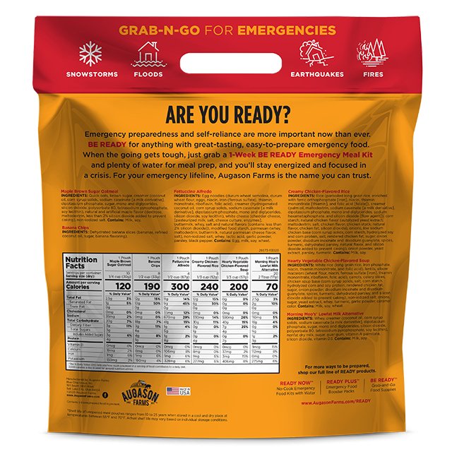 1-Week 1-Person Emergency Food Supply Kit, 58 Servings (SC)