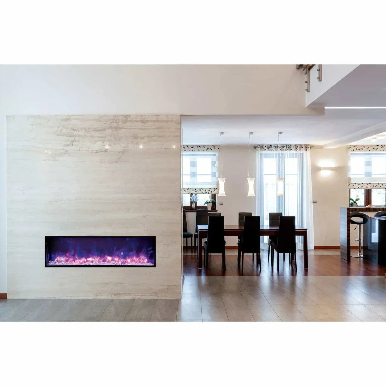 Amantii 50 Inch Panorama Slim BI-50-SLIM-OD Linear Indoor or Outdoor Electric Fireplace