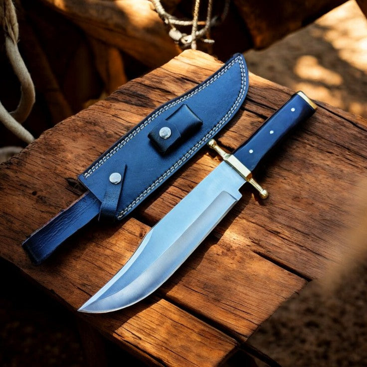 Vintage Original Bowie Knife – 14" Handmade High-Carbon Steel Blade (SC)