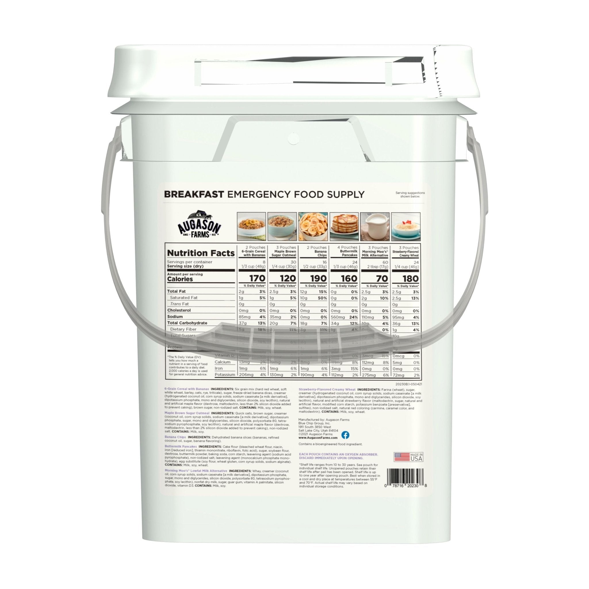 Breakfast Variety Pail, 162 Servings (SC)