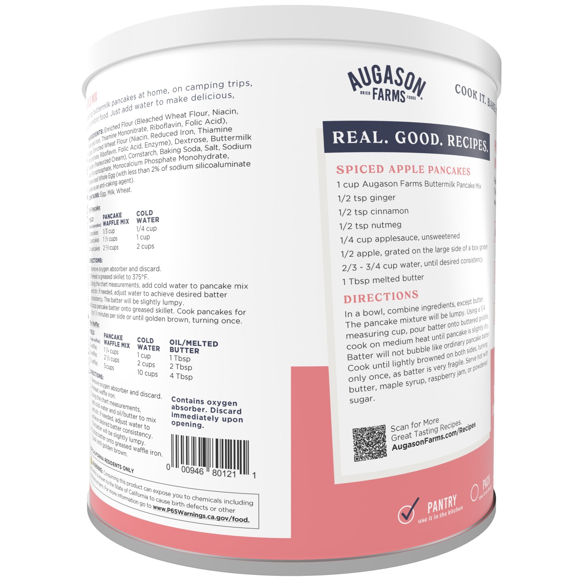Buttermilk Pancake & Waffle Mix Can, 33 Servings (SC)