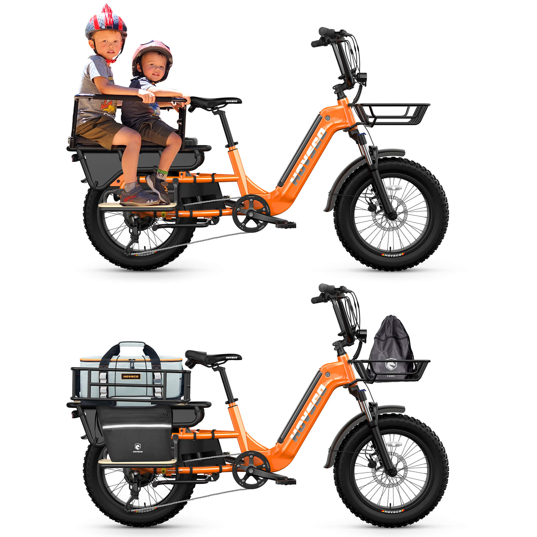 HOVSCO HovCart 20“ Step-Thru Electric Fat Tire Cargo Bike (SC)