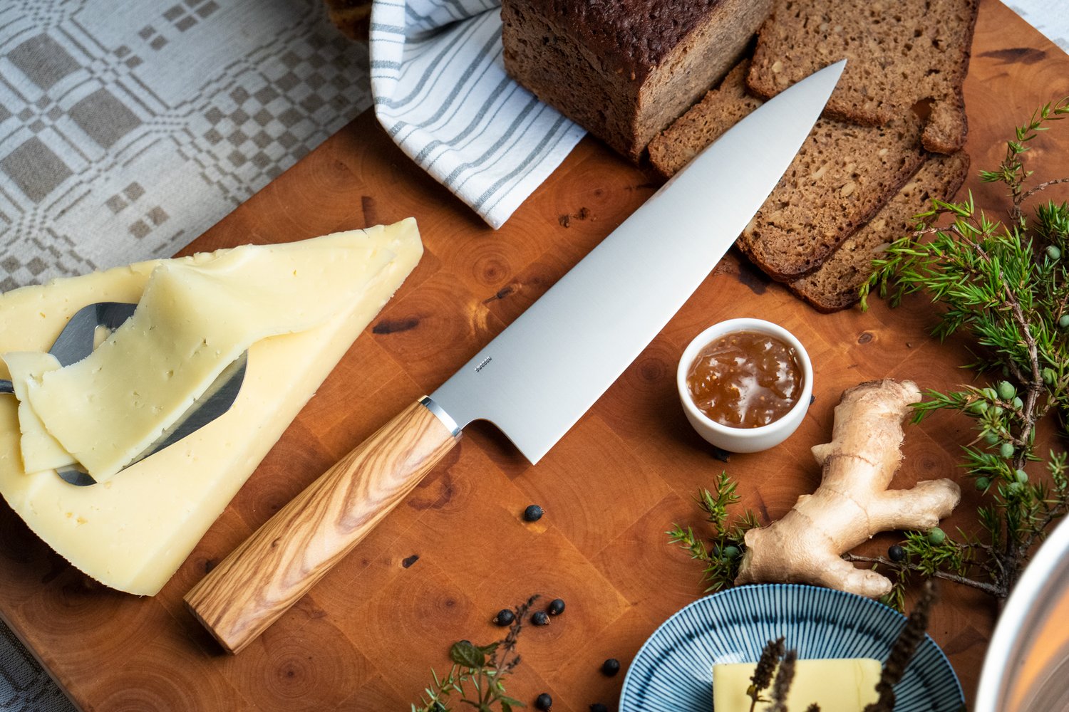 A&C Chef Knife - Olivewood (SC)