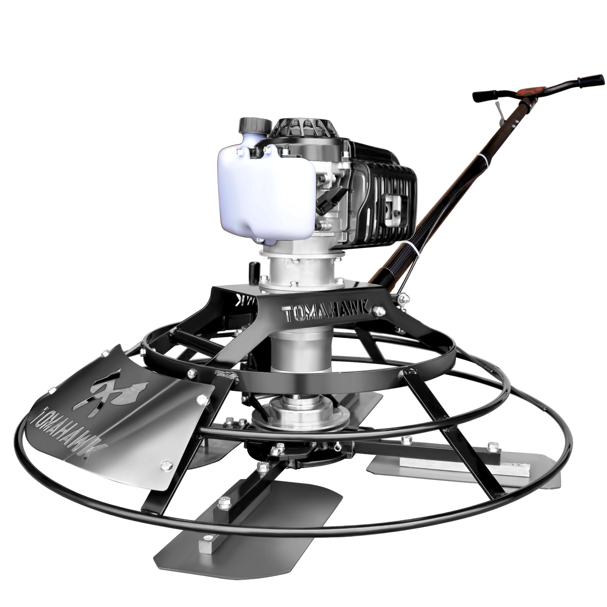 30" Portable Concrete Power Trowel with 18ft Bull Float Handle 37cc Engine (SC)