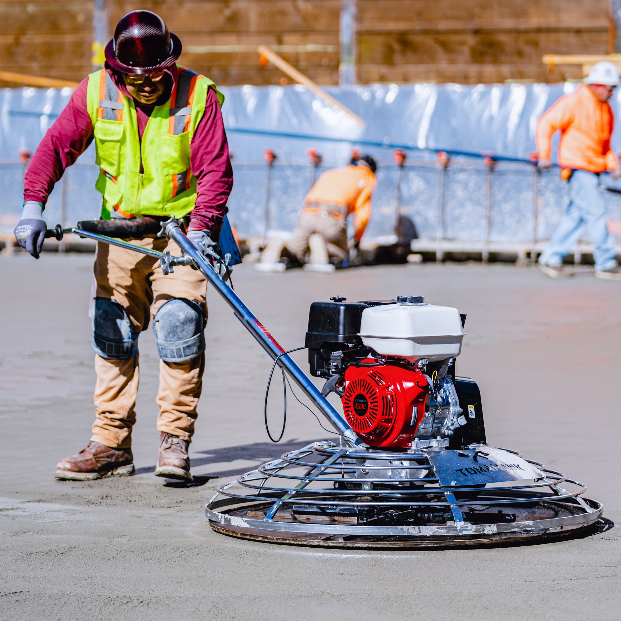46" Concrete Power Trowel 8.5HP Honda Combo Blades and Float Pan Cement Finishing Tool (SC)
