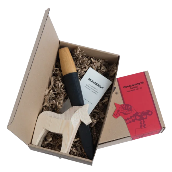 Mora Carving Knife Kit with Dala Horse Block #14041 (SC)