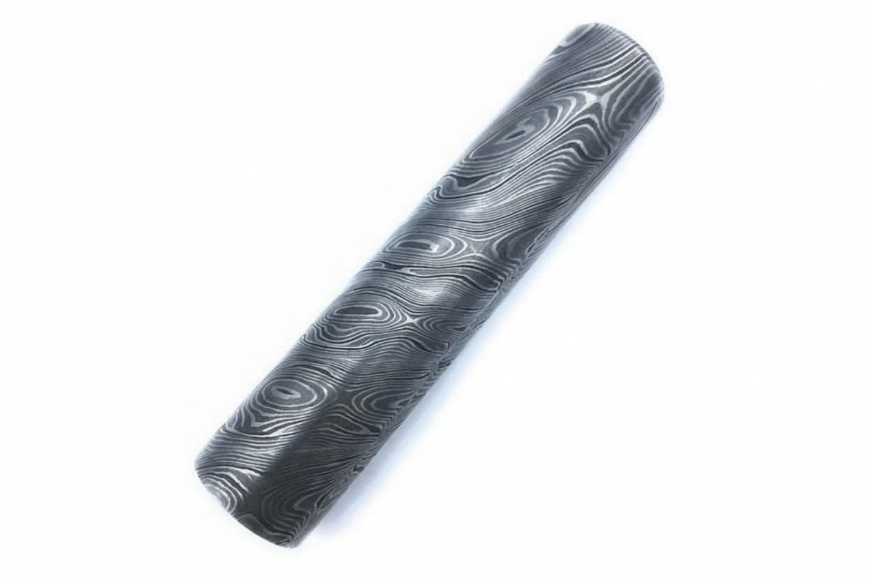 Custom Handmade Wolfcore Forge Damascus Round Bar 5.5 Inch 32 mm Diameter