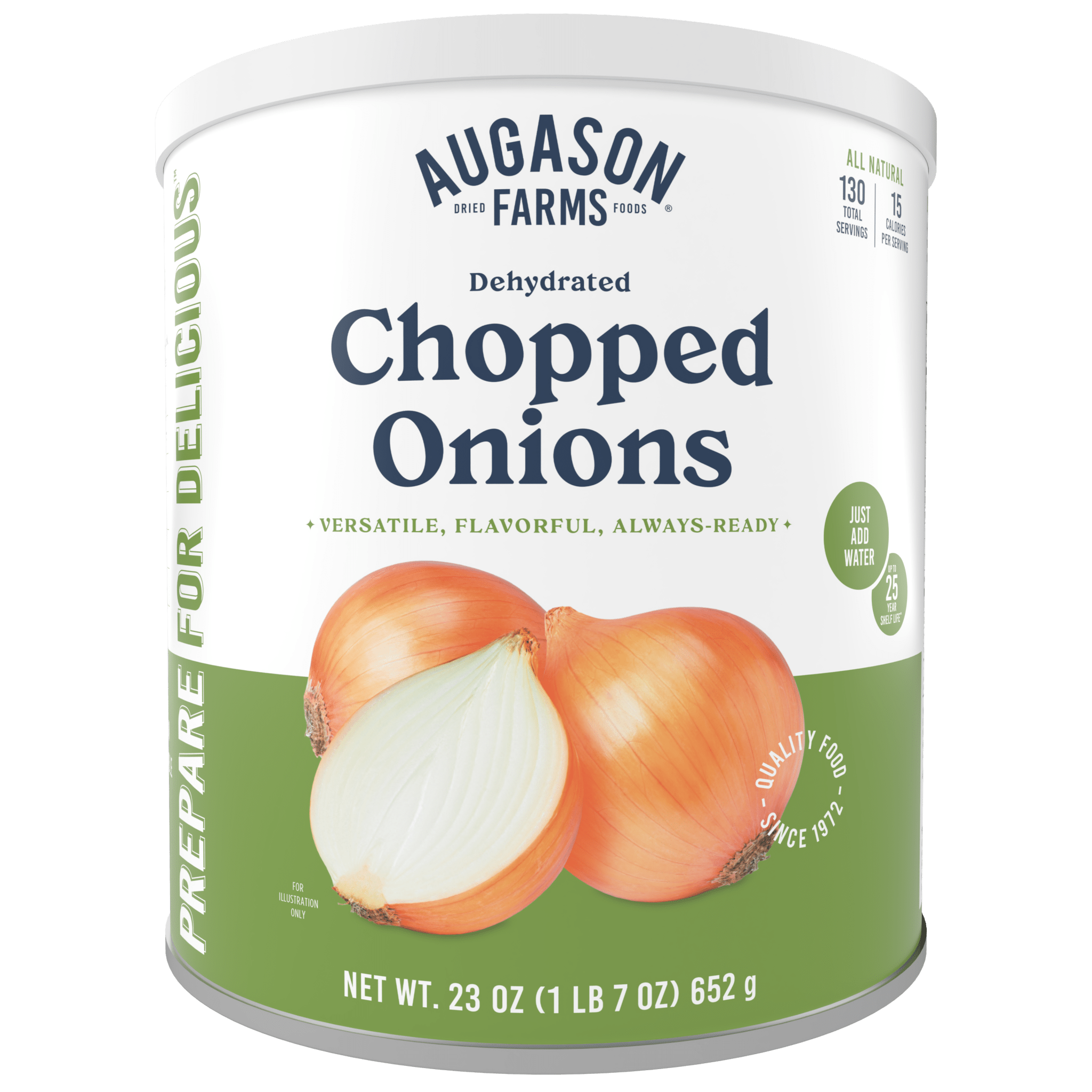 Dehydrated Chopped Onions Can, 130 Servings