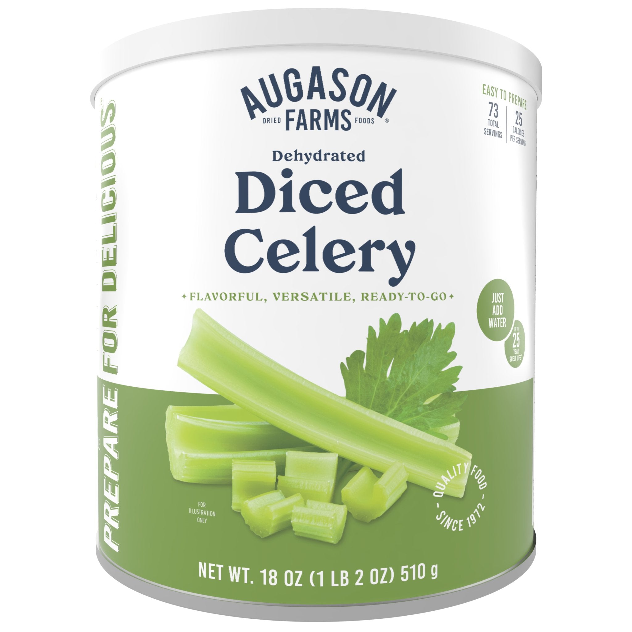 Dehydrated Cross Cut Celery Can, 73 Servings (SC)