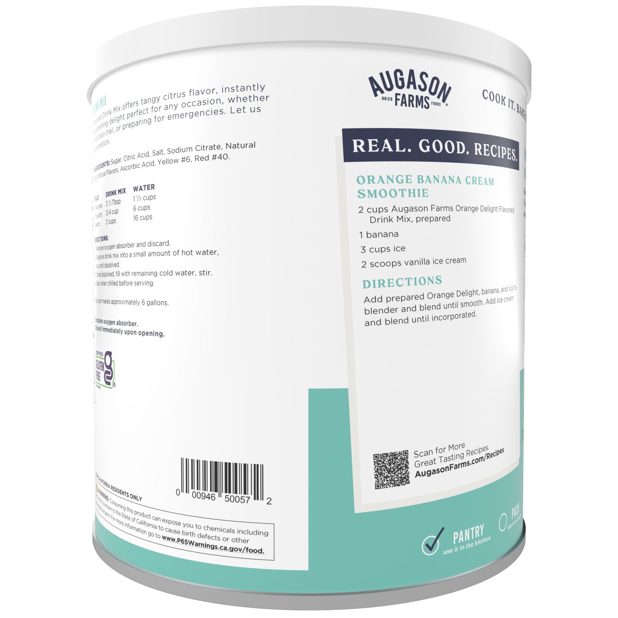 Orange Delight Drink Mix Can, 52 Servings (SC)