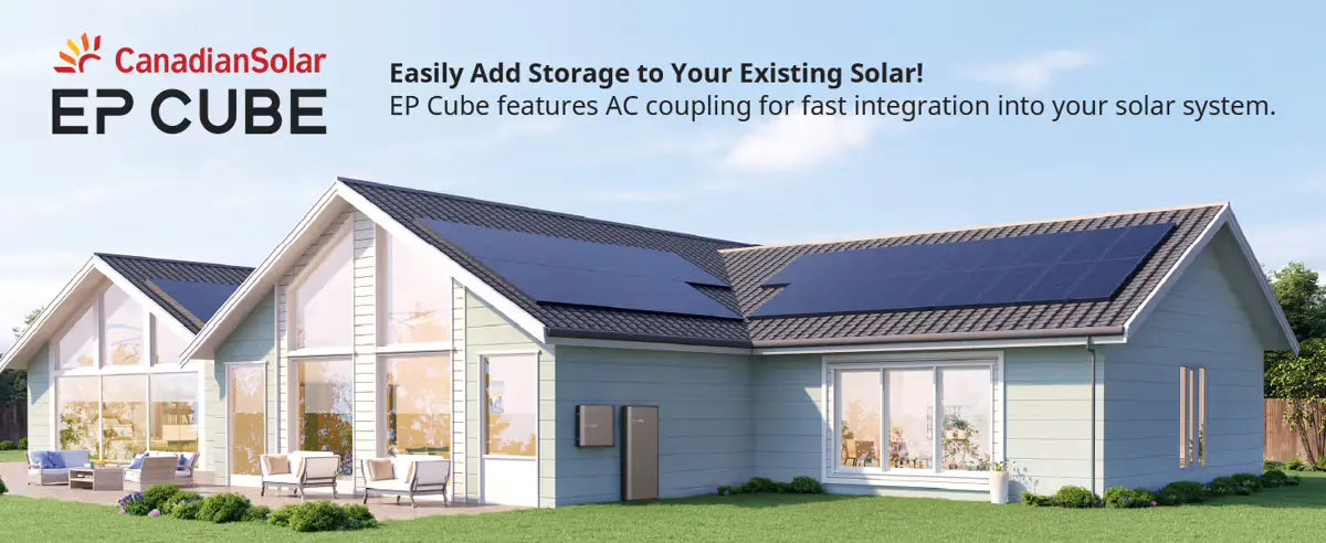 Canadian Solar EP Cube Energy Storage System - All-In-One Solar Backup Power - 9.9 kWh+ Lithium Battery | 12.7kW+ of Solar PV (SC)