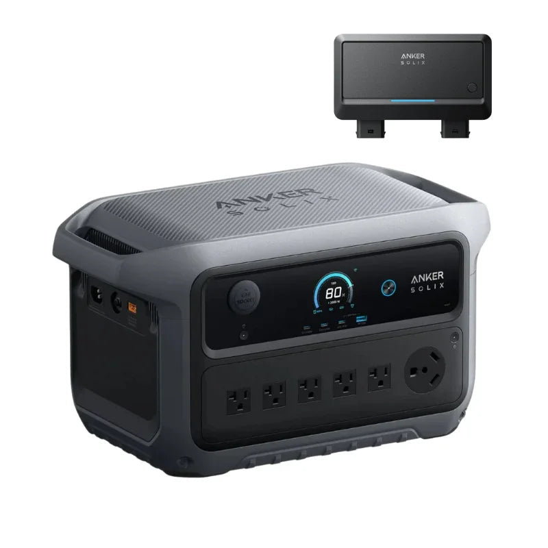 Anker SOLIX C2000 Gen2 Portable Power Station + Car Alternator Charger