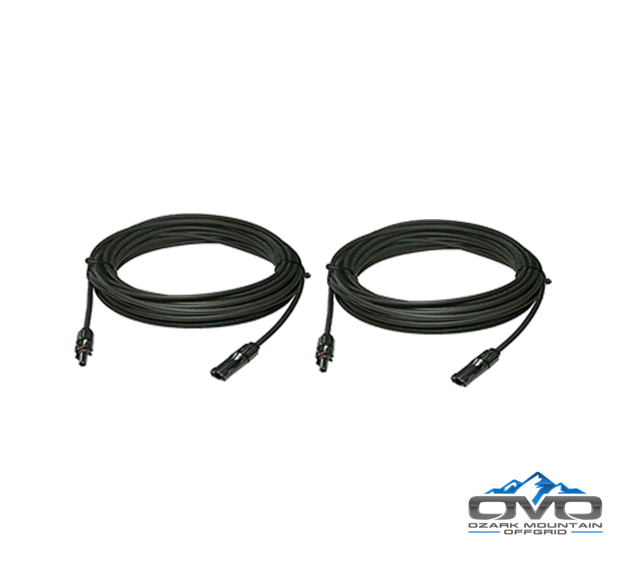 Solar Panel 10AWG MC4 Cables - 1 Pair - 30 Feet Black + 30 Feet Black (SC)
