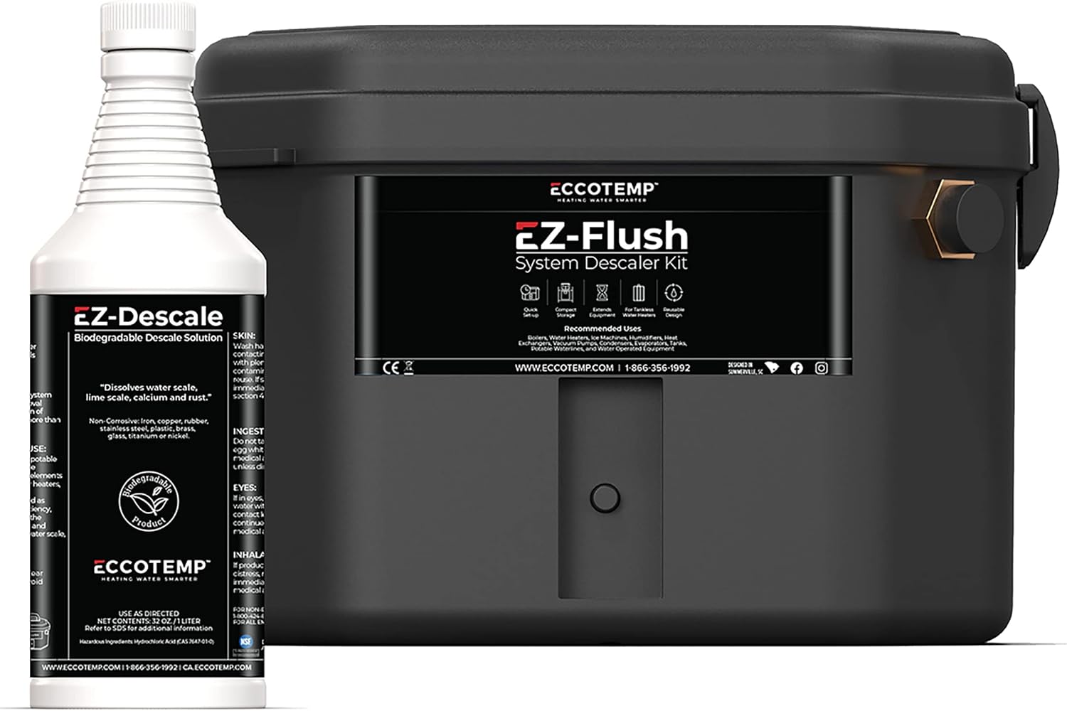 Eccotemp EZ-Flush System Descaler Kit with Pump and Solution (SC)