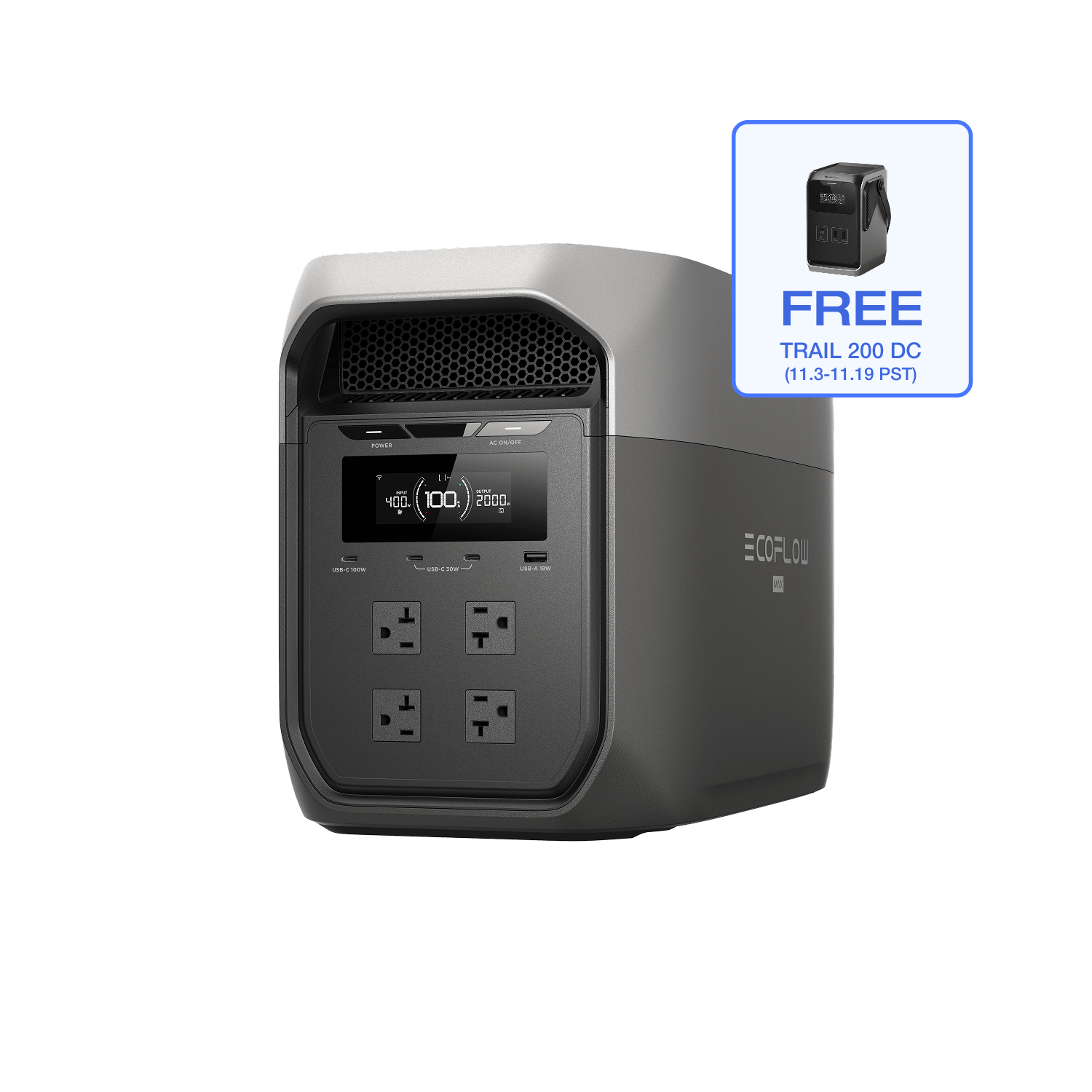 EcoFlow DELTA 3 Max Series Portable Power Station (2048Wh) (SC)