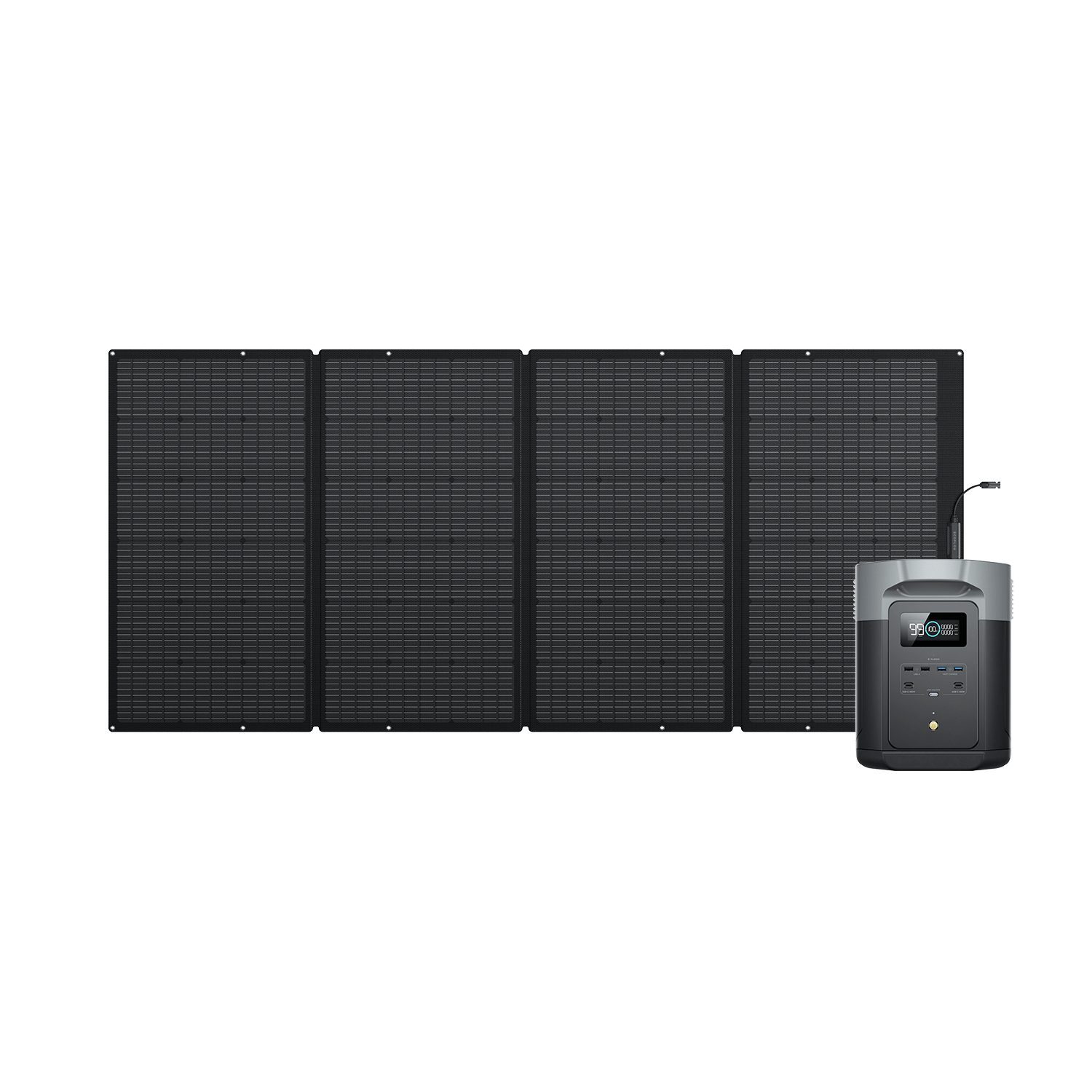 EcoFlow DELTA 2 Max + 400W Solar Panel | 3400W, 2048Wh, X-Boost, Home & Outdoors