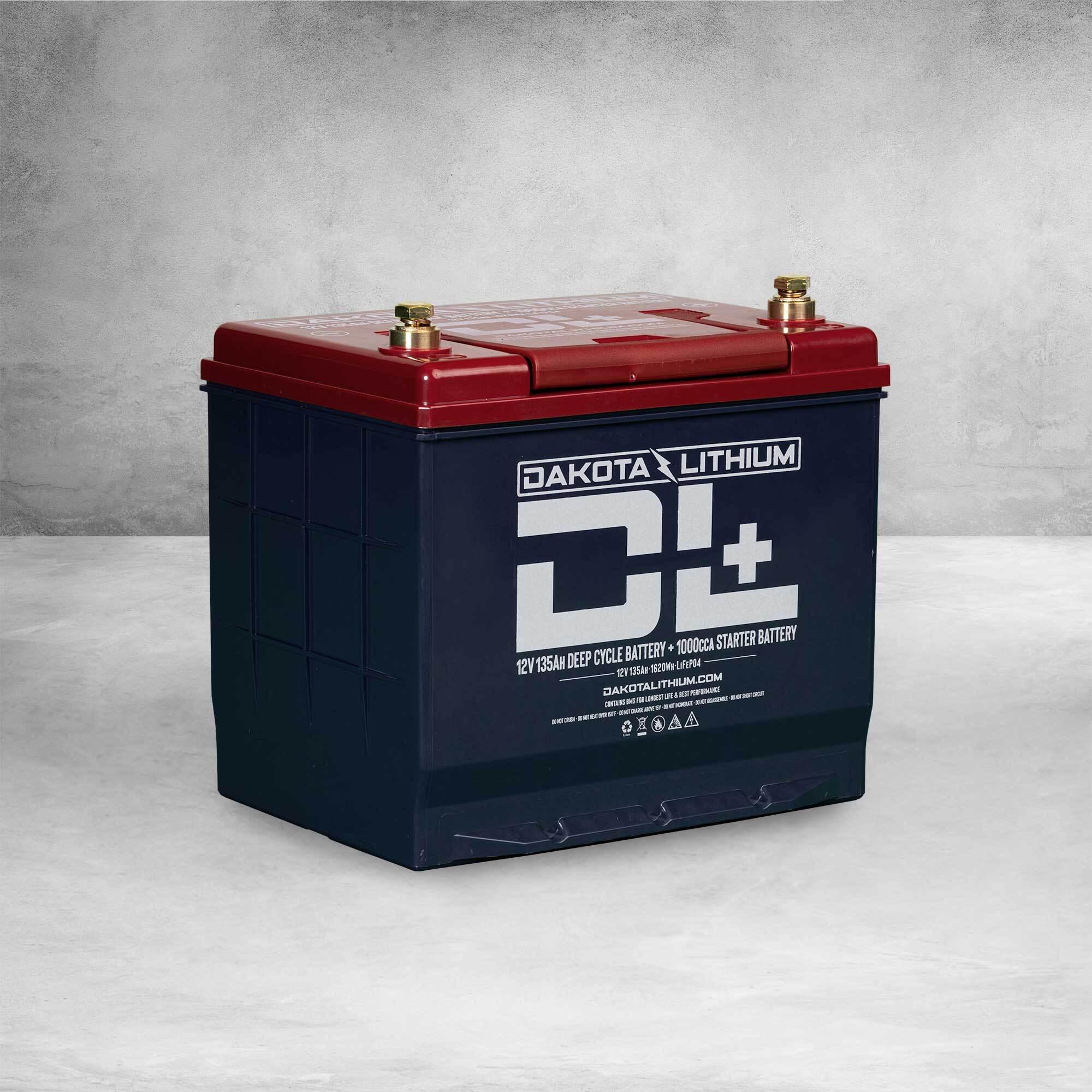 Dakota Lithium + 12V 135Ah Dual Purpose Starter Battery Plus Deep Cycle Performance (SC)
