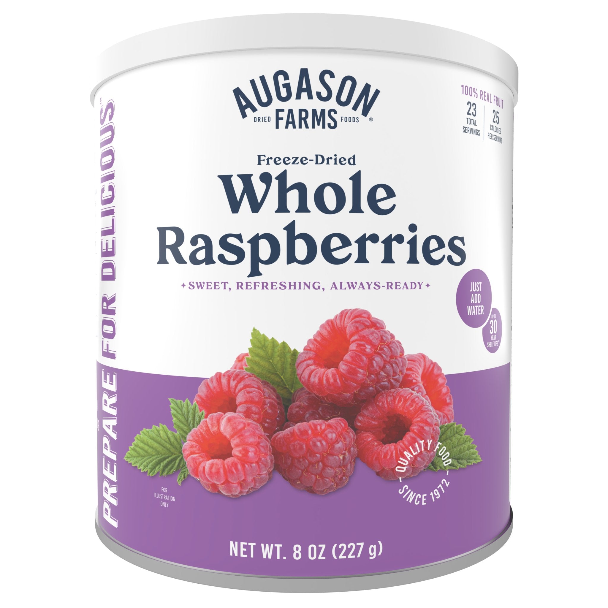 Freeze Dried Whole Raspberries Can, 23 Servings (SC)