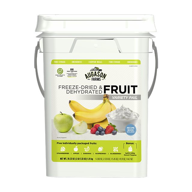Dehydrated & Freeze Dried Fruit Variety Pail, 86 Servings (SC)
