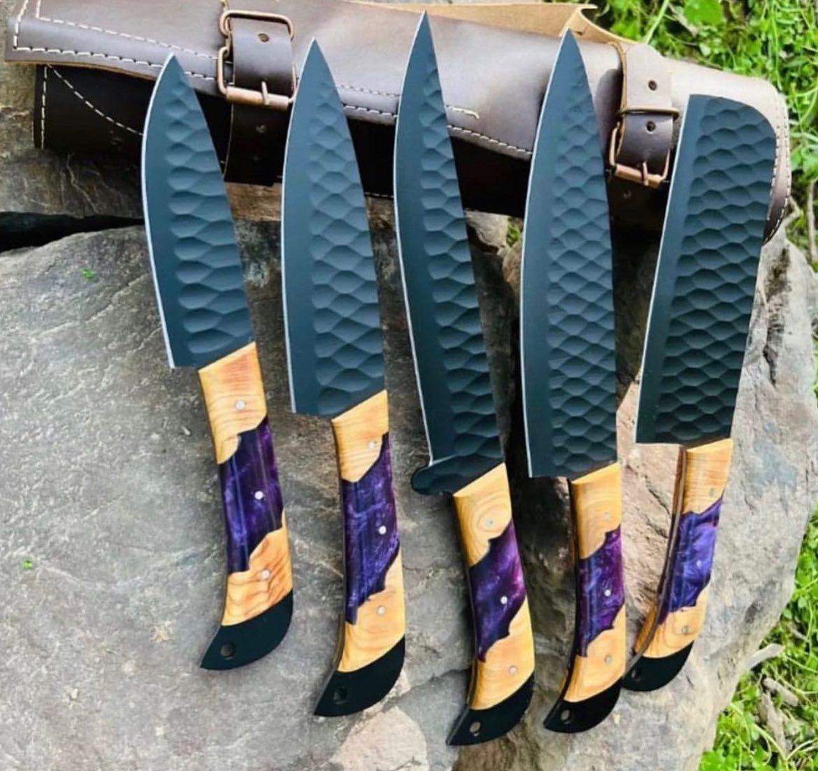 Custom Handmade D2 Forged Steel Kitchen Knives Set (SC)