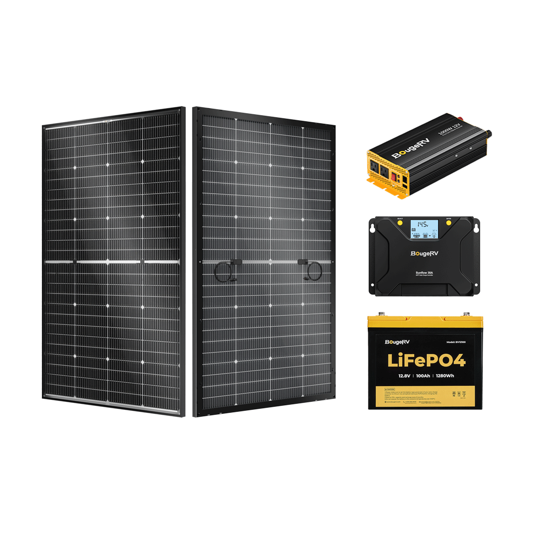 BougeRV 12V 200 Watt Rigid Solar System Kit (SC)