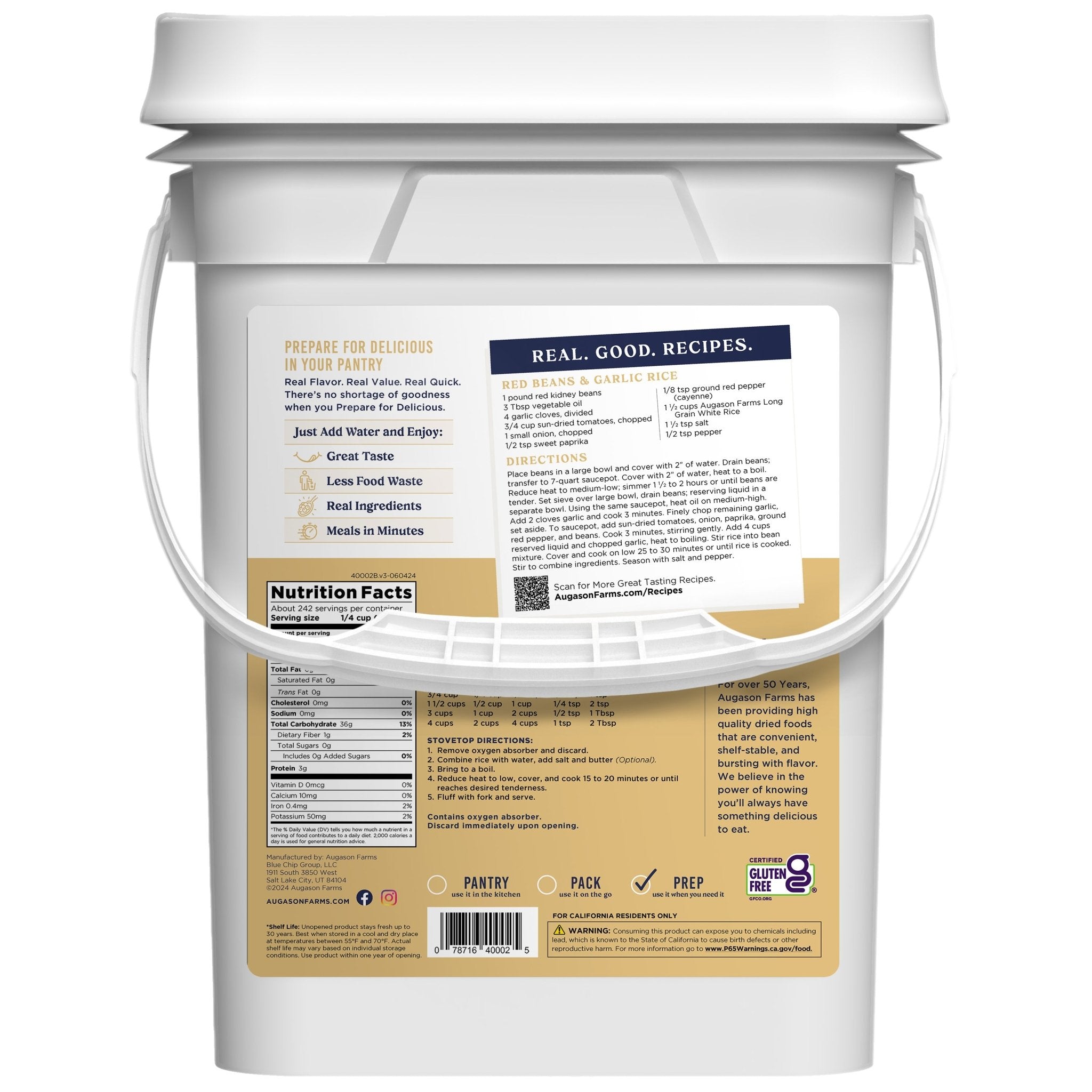 Long Grain White Rice, 242 Servings (SC)