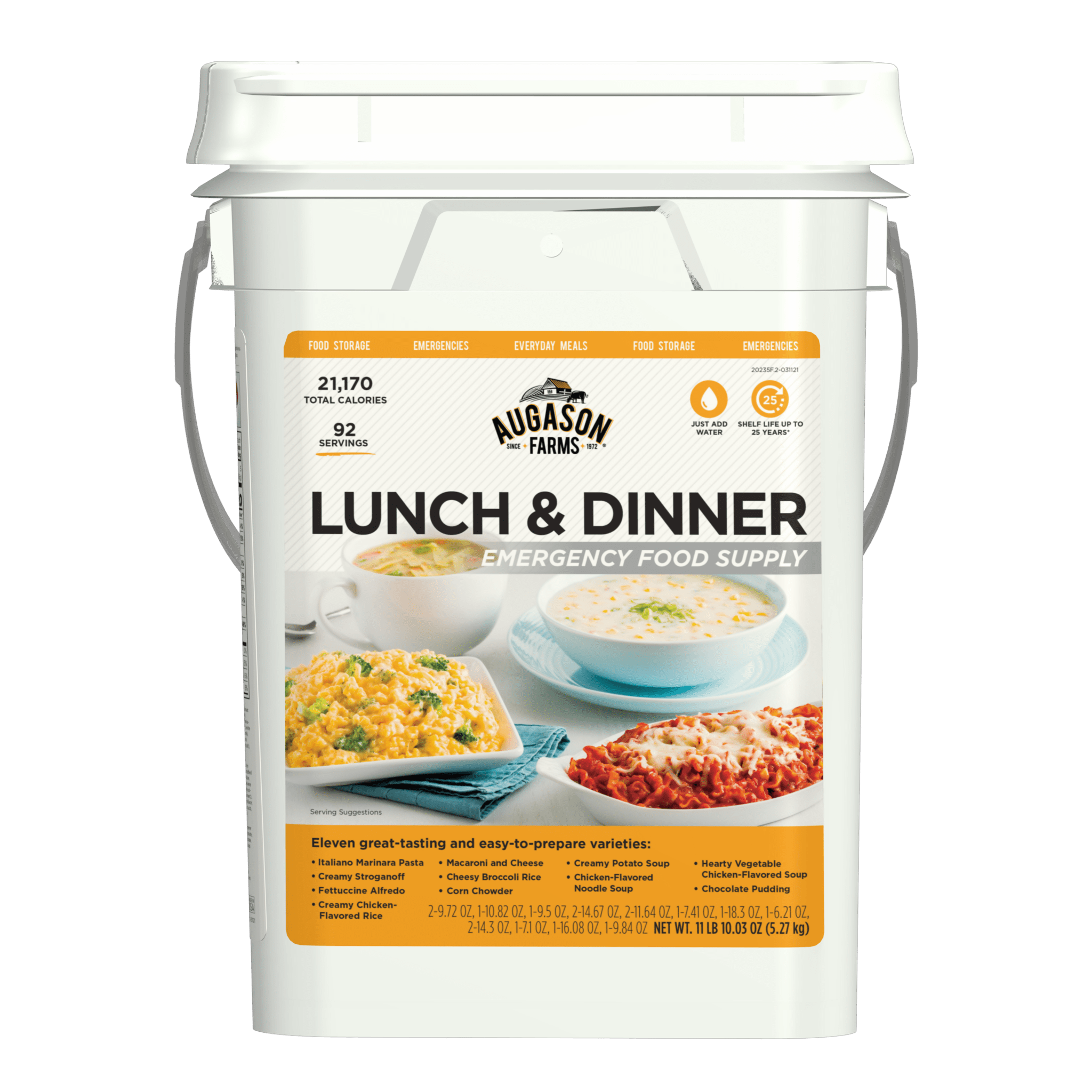 Lunch and Dinner Variety Pail, 92 Servings (SC)