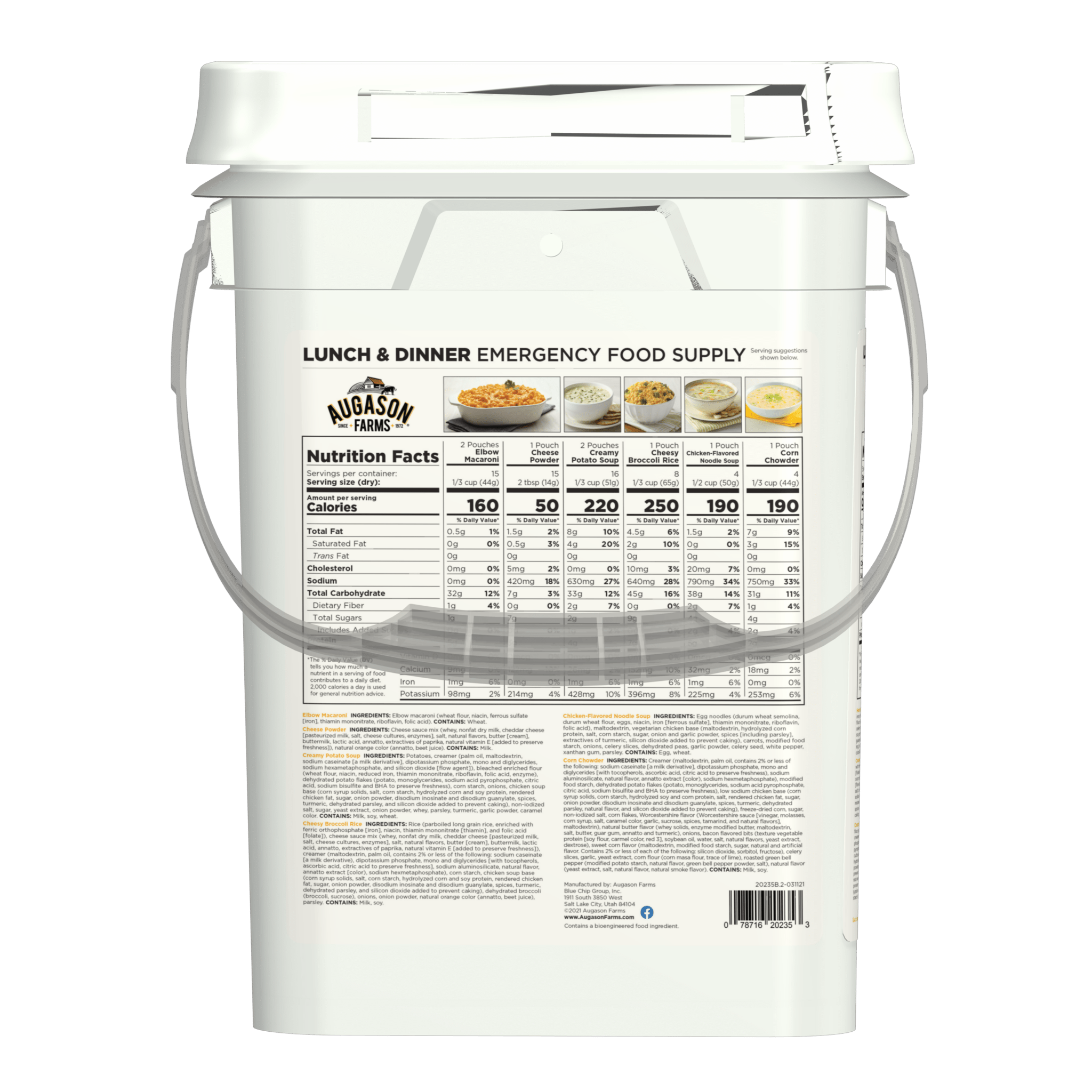 Lunch and Dinner Variety Pail, 92 Servings (SC)