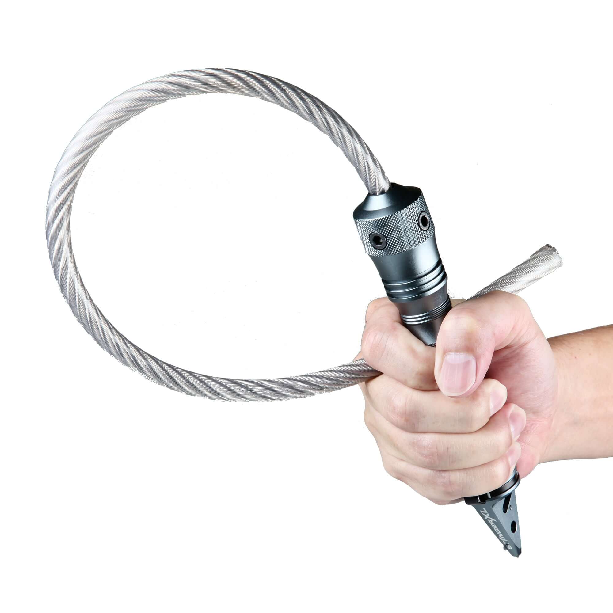 Stinger Whip Car Emergency Tool with Seat Belt Cutter and Window Breaker (XL Gatekeeper Edition, Tungsten Grey) (SC)
