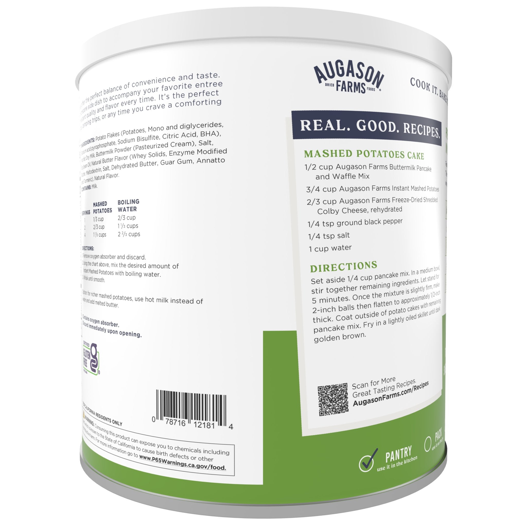Instant Mashed Potatoes Can, 30 Servings (SC)