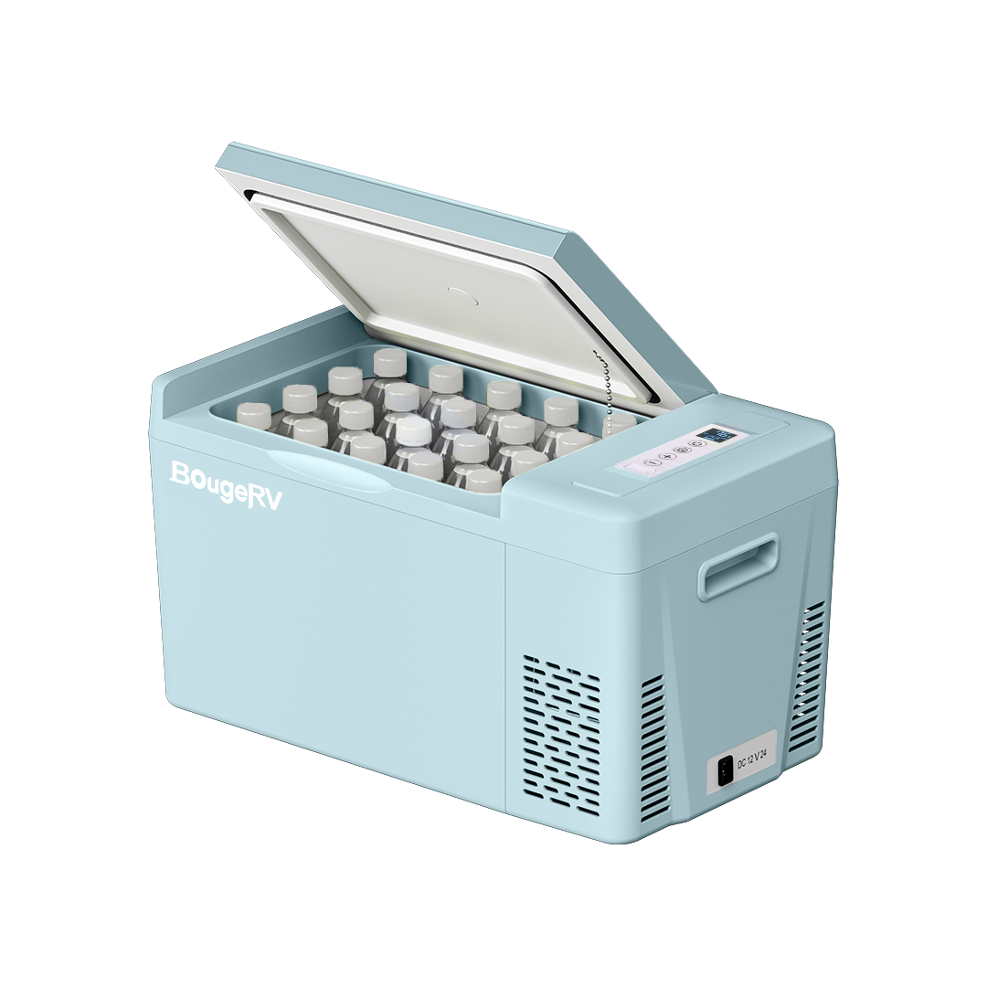 BougeRV 12V 23 Quart Colorful Mint Green Portable Fridge (SC)