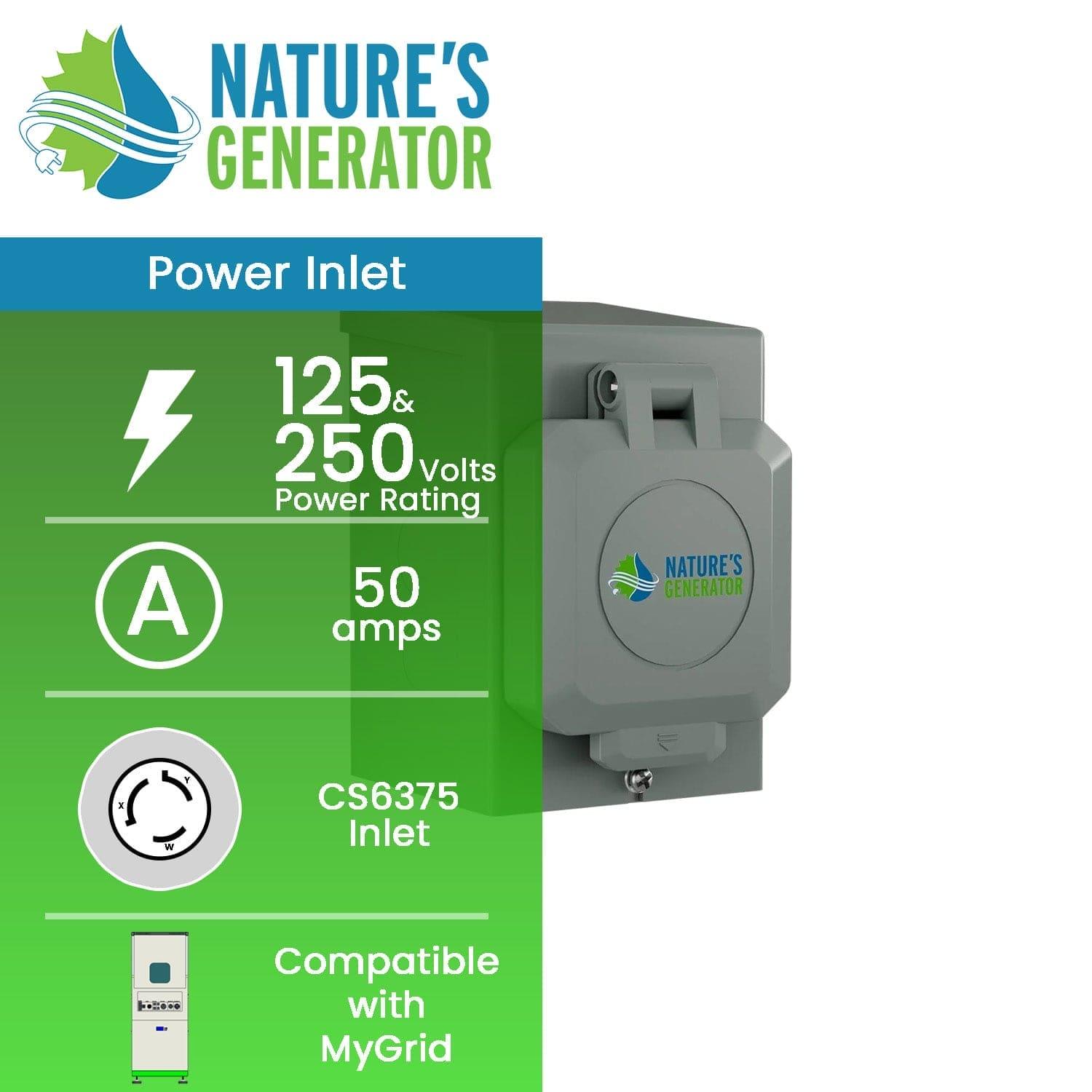 Nature's Generator 50A Power Inlet Box (SC)