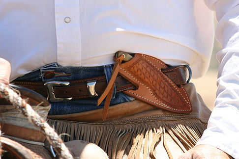 DUSTBONE EDGE – COWBOY BUCKAROO KNIFE WITH RAINDROPS DAMASCUS & DEER BONE (SC)