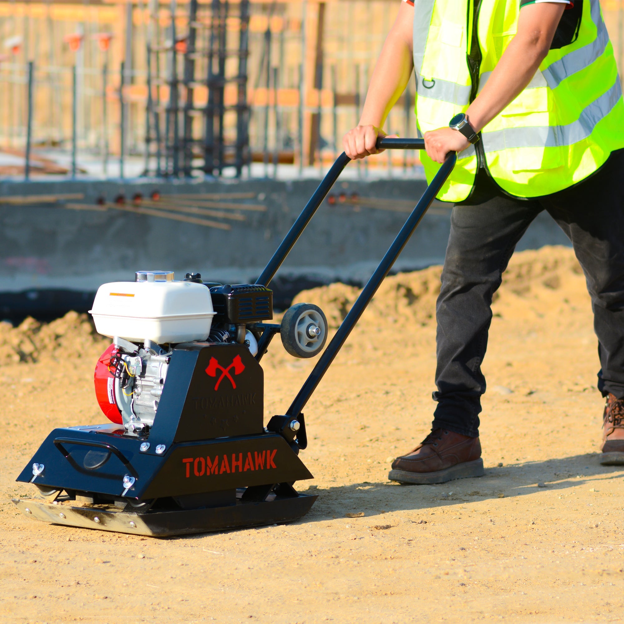 5.5 HP Honda Vibratory Plate Compactor Tamper for Ground, Gravel, Dirt, Asphalt, Compaction (SC)