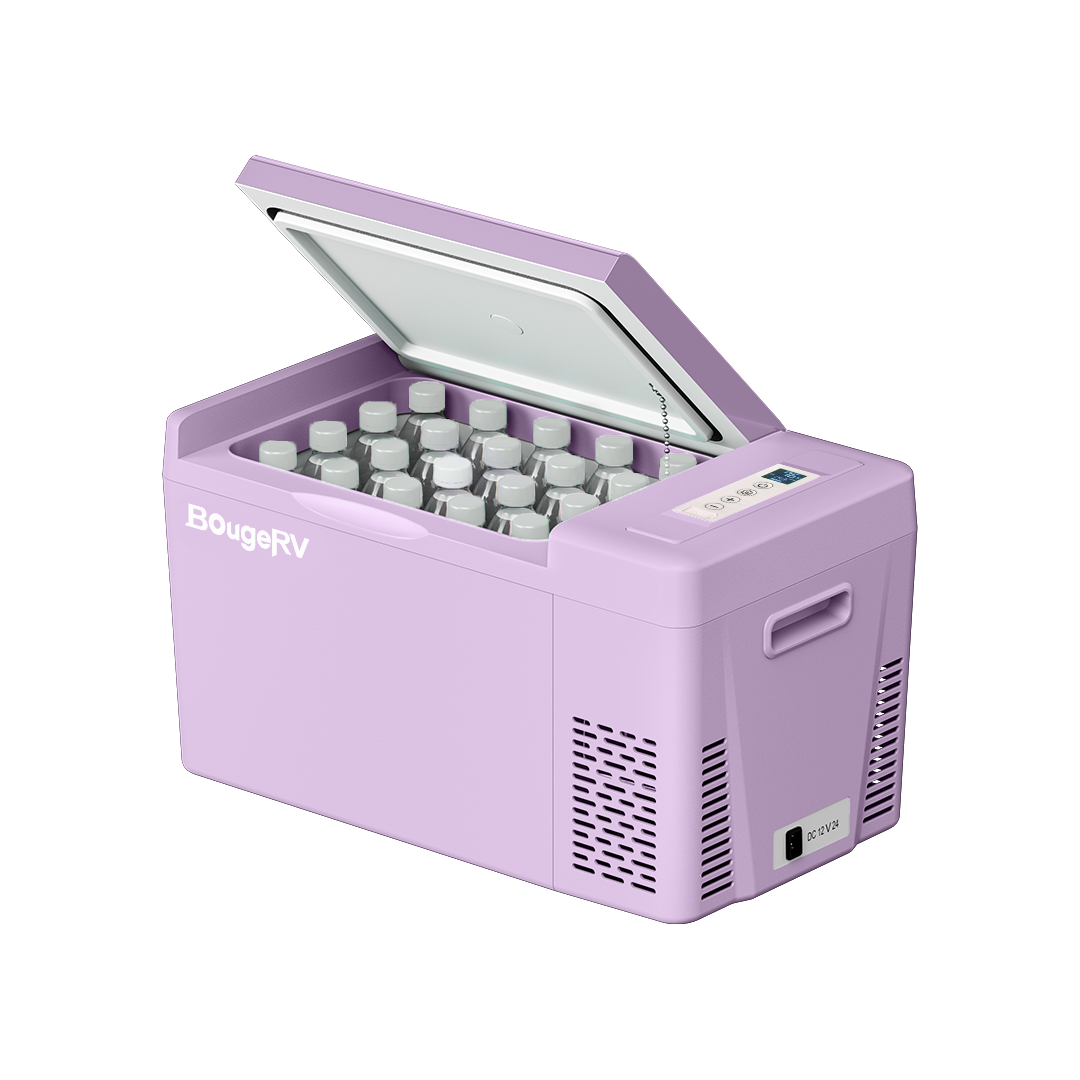 BougeRV 12V 23 Quart Colorful Purple Portable Fridge (SC)