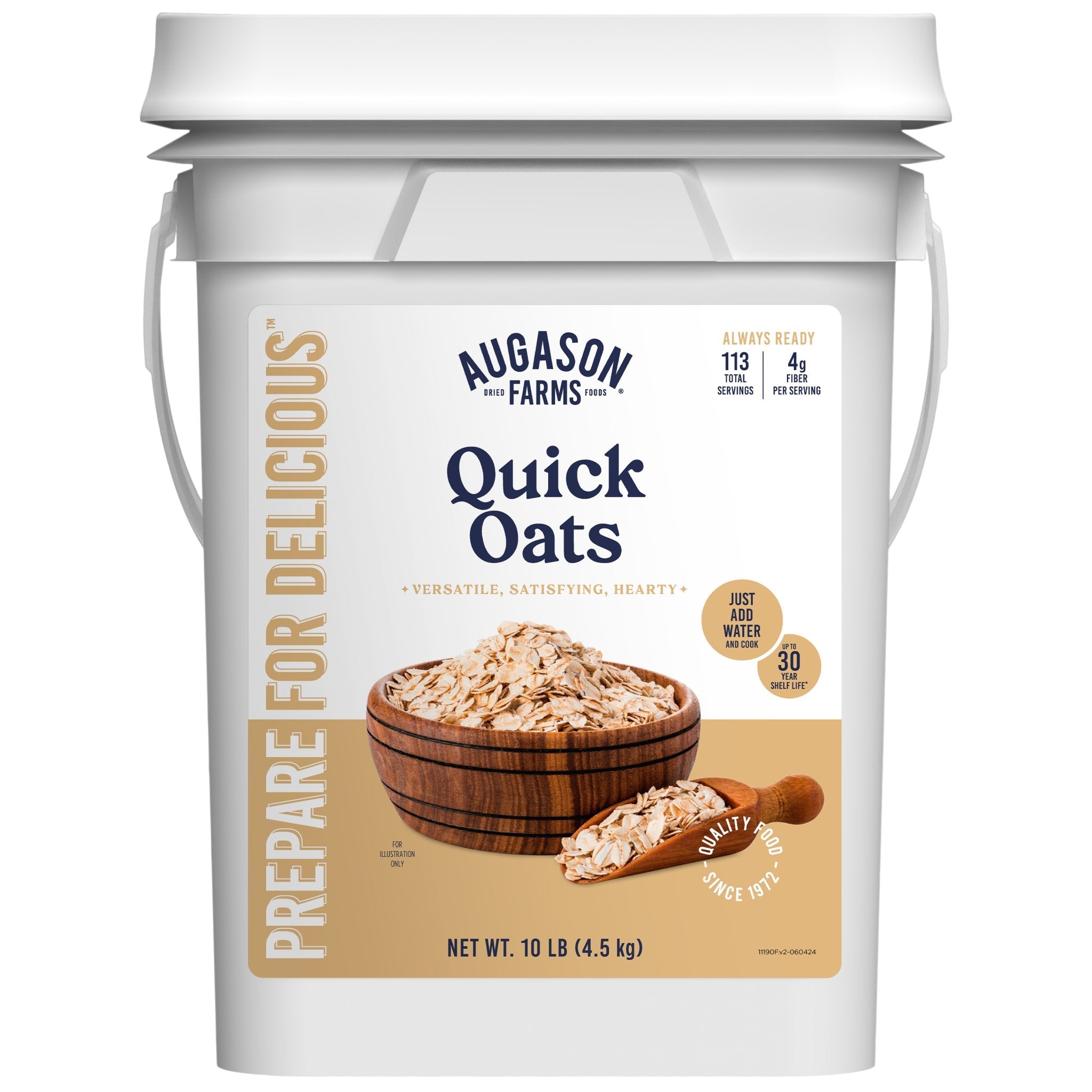 Quick Oats 4 Gallon Pail, 113 Servings (SC)