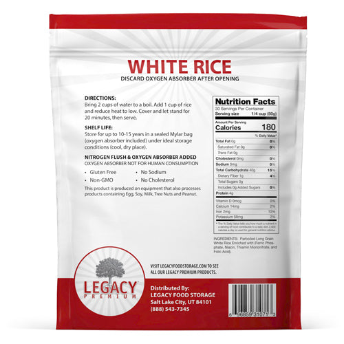 Long Shelf Life Parboiled White Rice (SC)