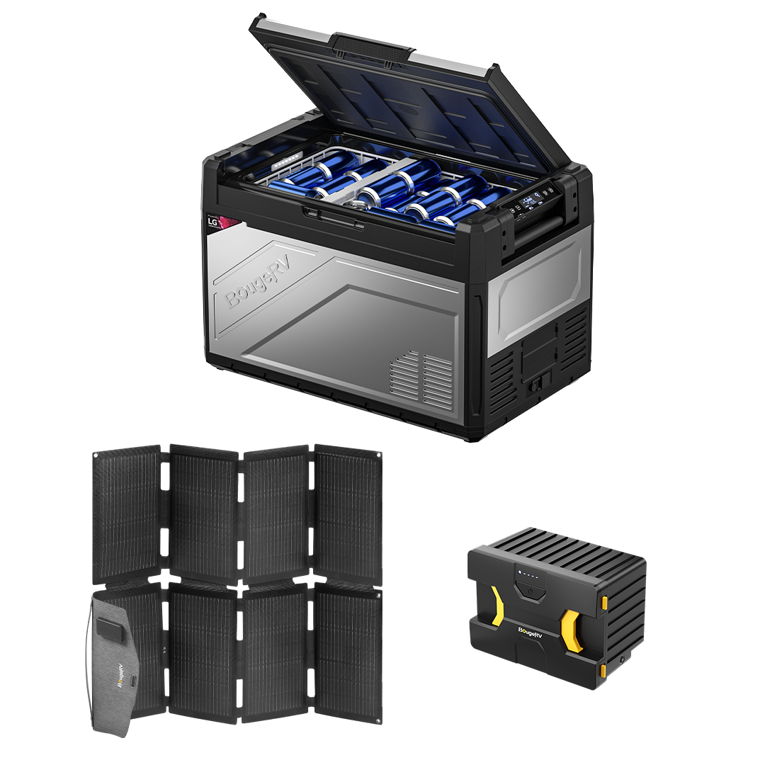 BougeRV Rocky Solar Battery Portable Fridge Kit (SC)