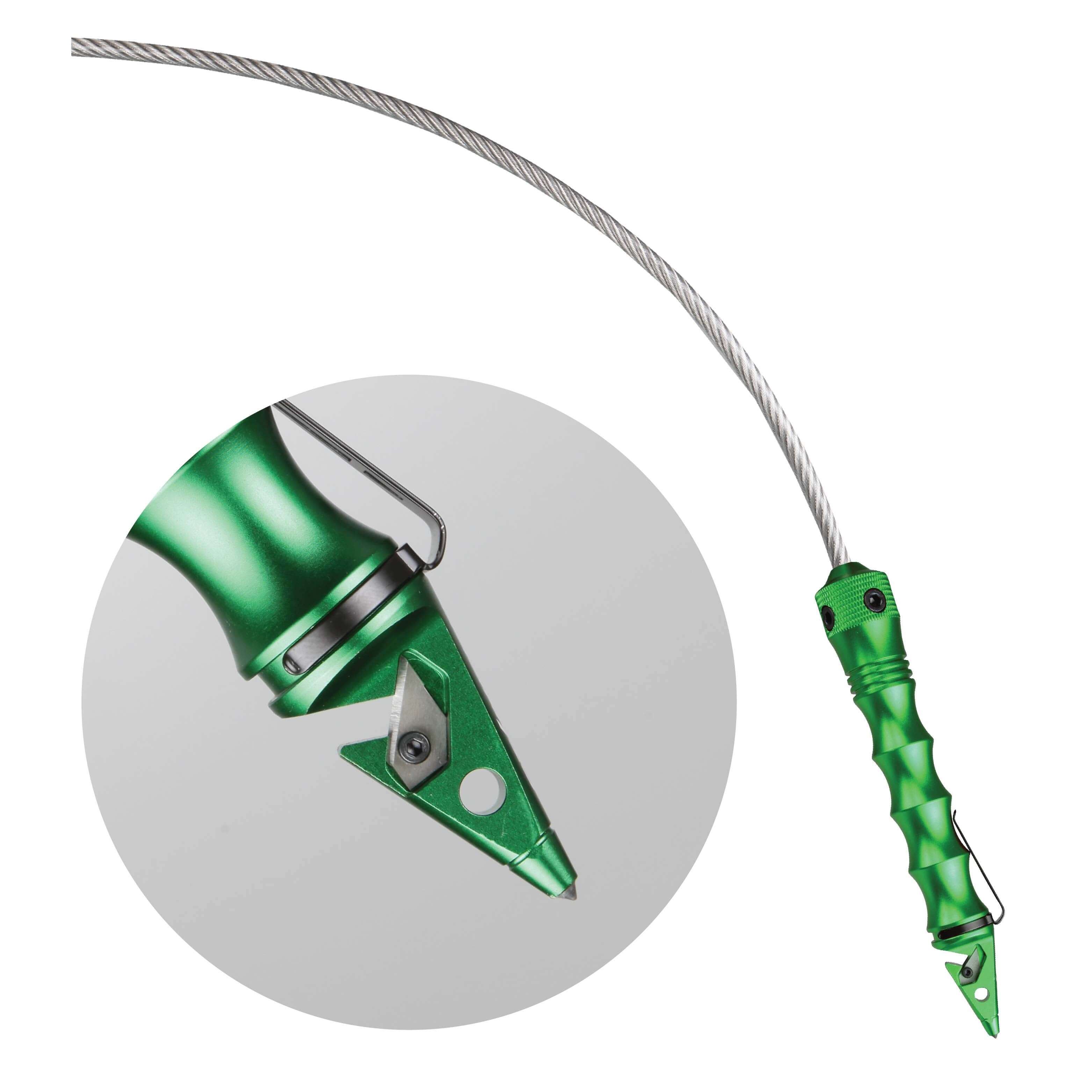 Stinger Whip Car Emergency Tool with Seat Belt Cutter and Window Breaker (Elite Edition, Green) (SC)