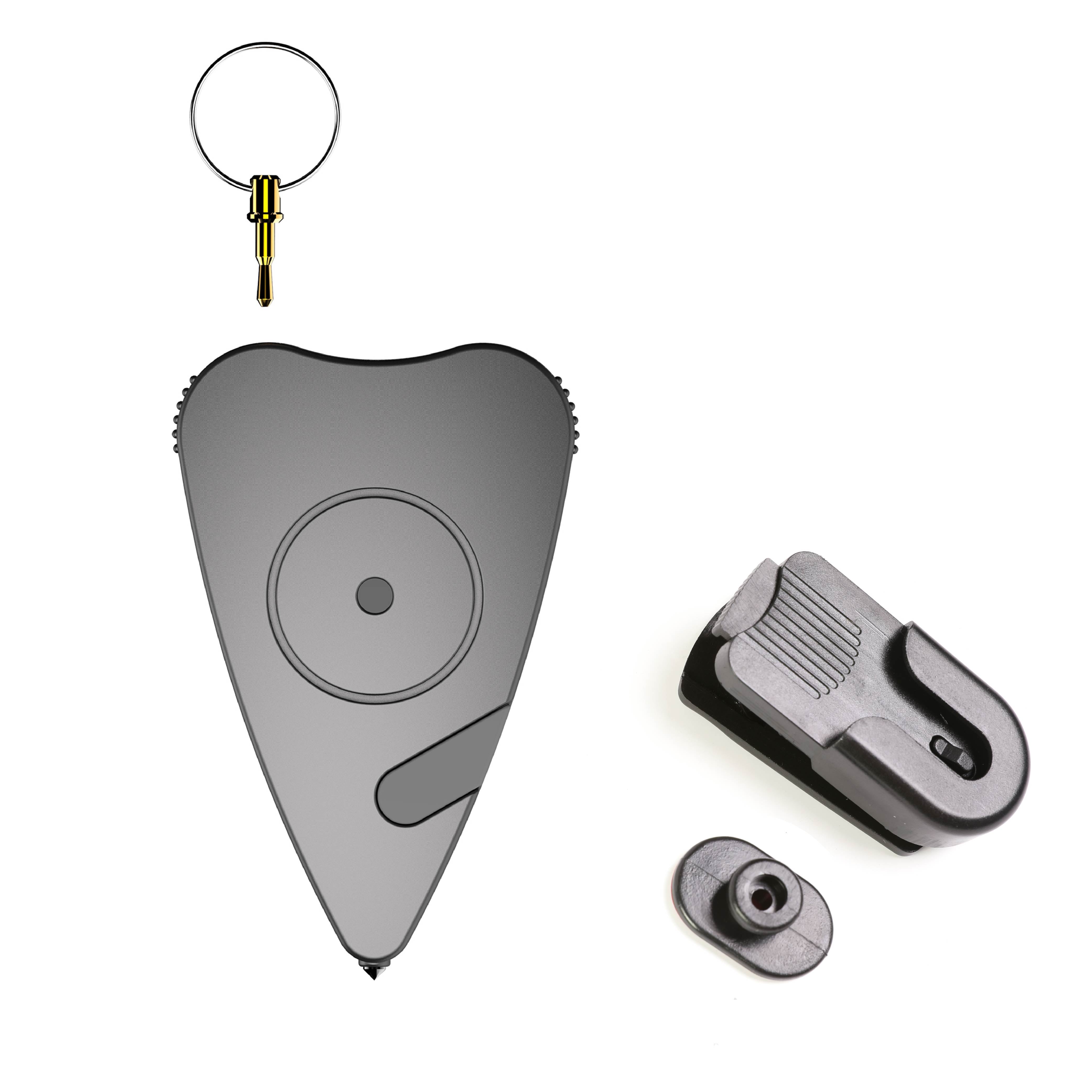 Stinger Stay Away Personal Safety Alarm Keychain Emergency Tool: Siren Alarm, Seat Belt Cutter, Glass Breaker (Matte Black) (SC)