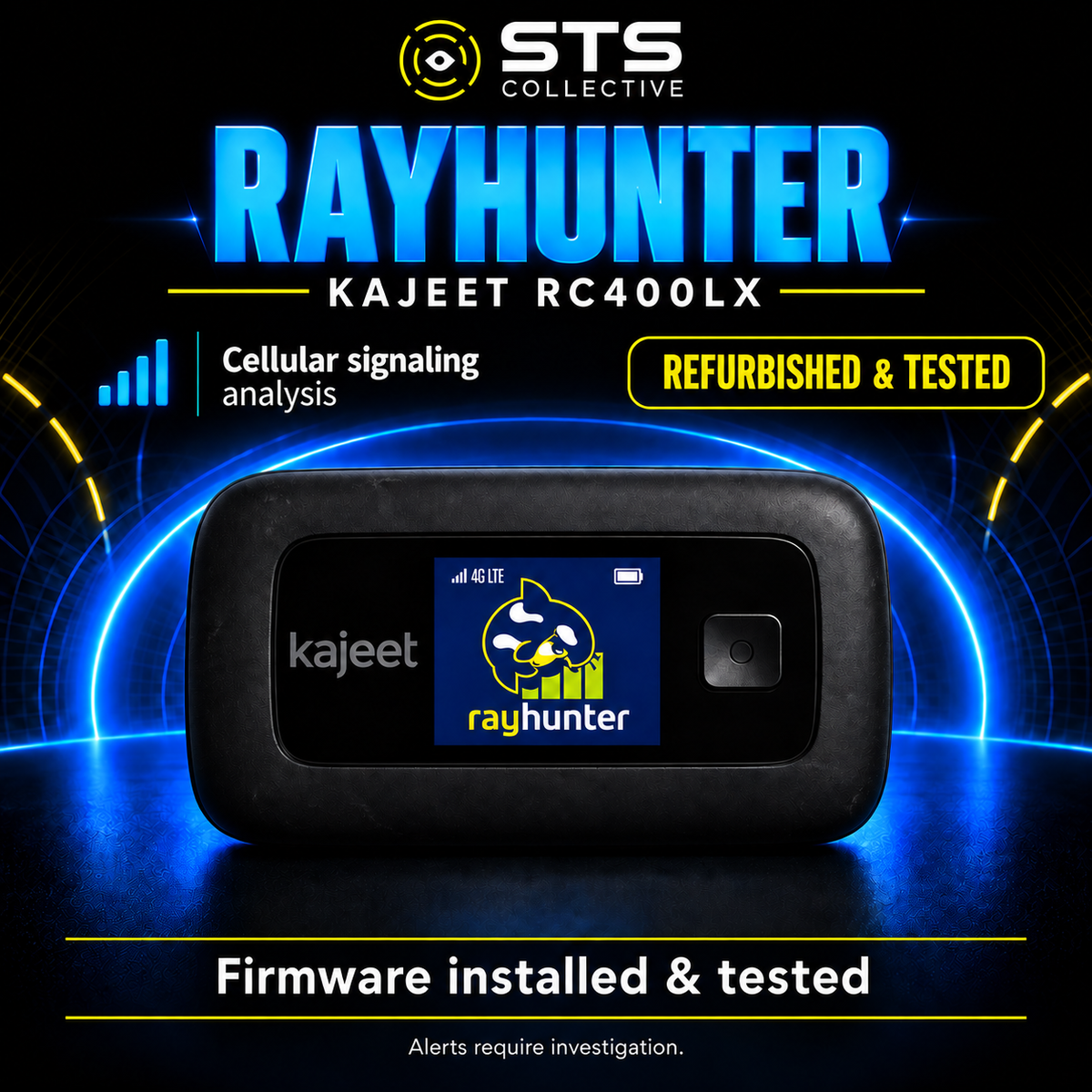 RayHunter IMSI Catcher Detector – Kajeet RC400LX 4G LTE Hotspot – Professionally Refurbished & Pre-Installed