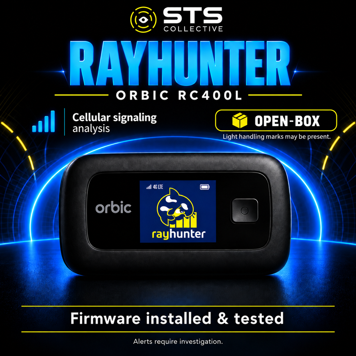 Open-Box RayHunter IMSI Catcher Detector – Orbic RC400L LTE Mobile Hotspot