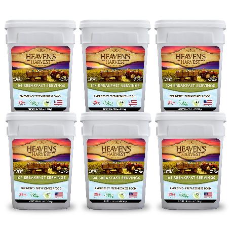 Breakfast Bucket - 6 Pack - Emergency Survival Food Kit (SC)