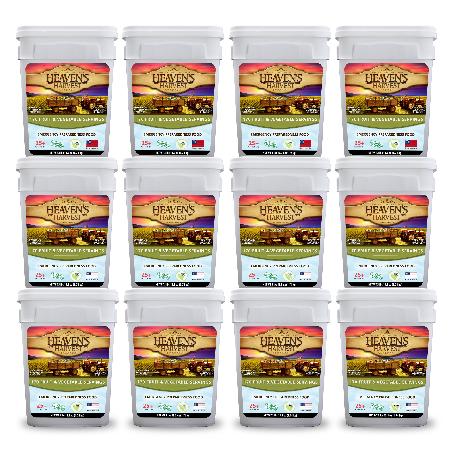 Fruit & Vegetable Bucket - 12 Pack - Emergency Survival Food Kit (SC)