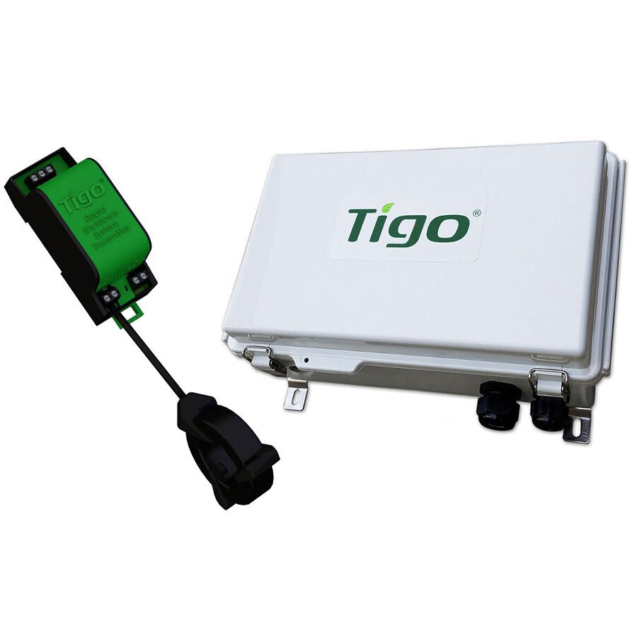 Tigo Single Core 100 Amp RSS DIN Rail Transmitter Kit | Also Includes Power Supply & Outdoor Enclosure (SC)