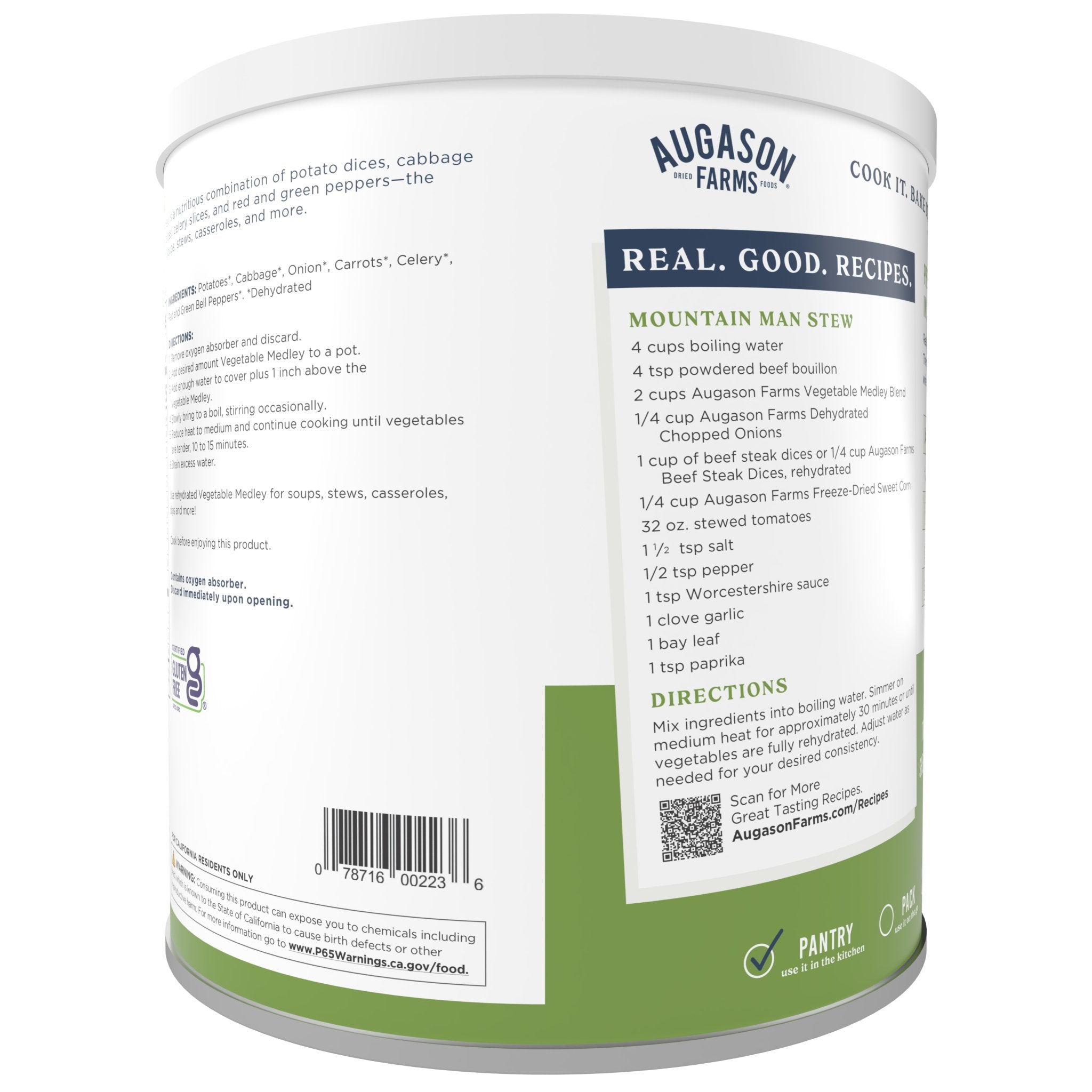 Vegetable Medley Blend Can, 131 Servings (SC)