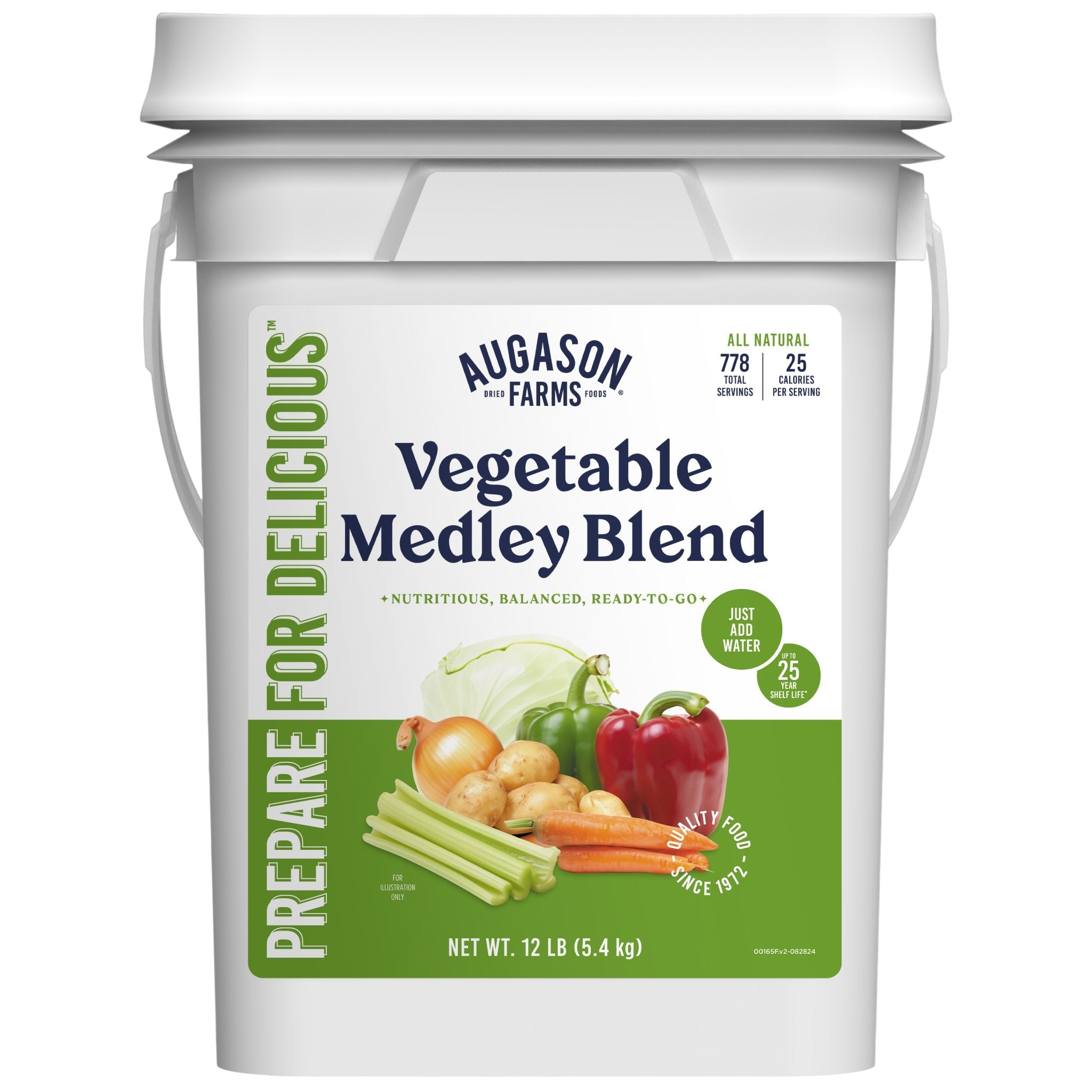 Vegetable Medley Blend 4 Gallon Pail, 778 Servings (SC)
