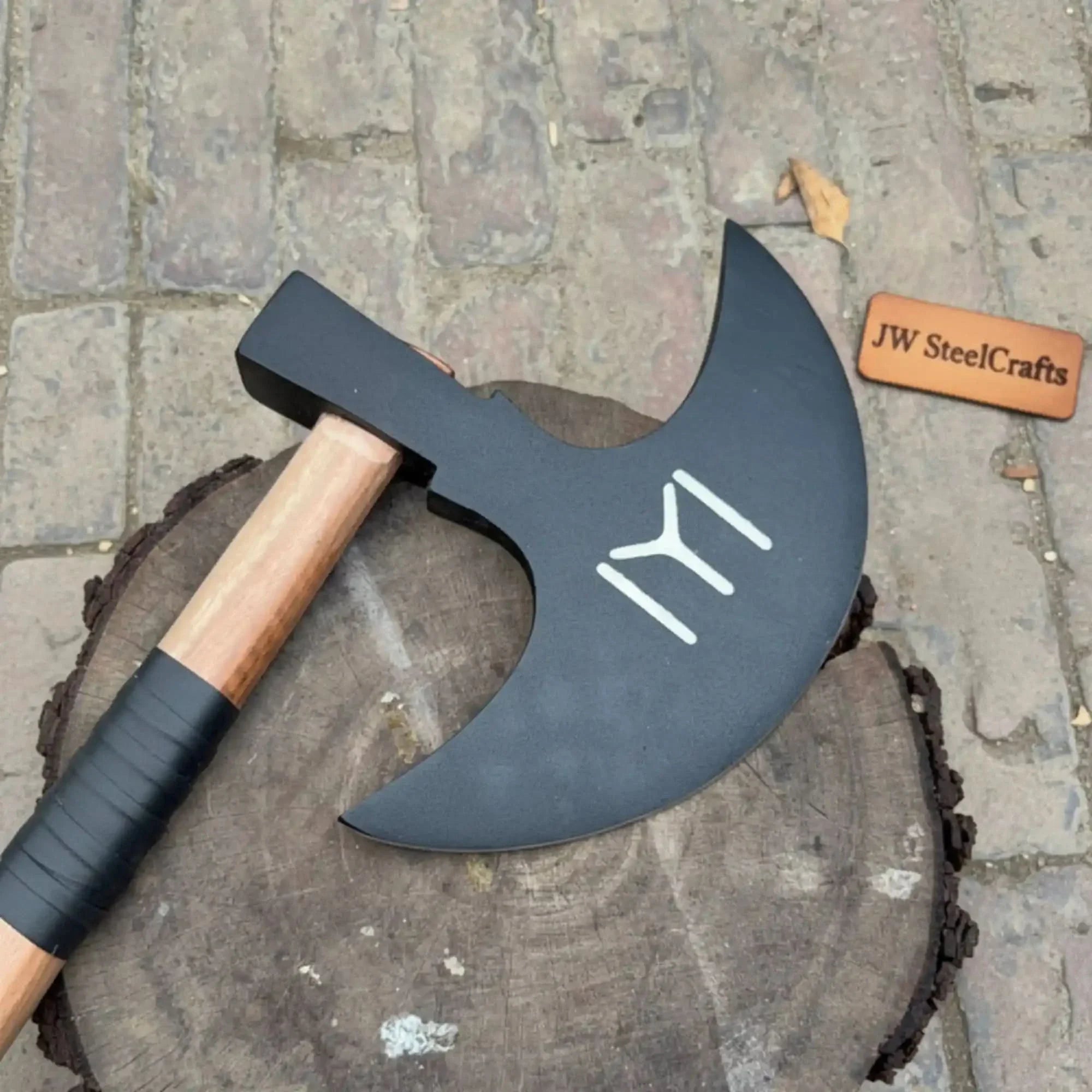 Handmade Viking Axe Carbon Steel Bearded Axe for Collectors & Display